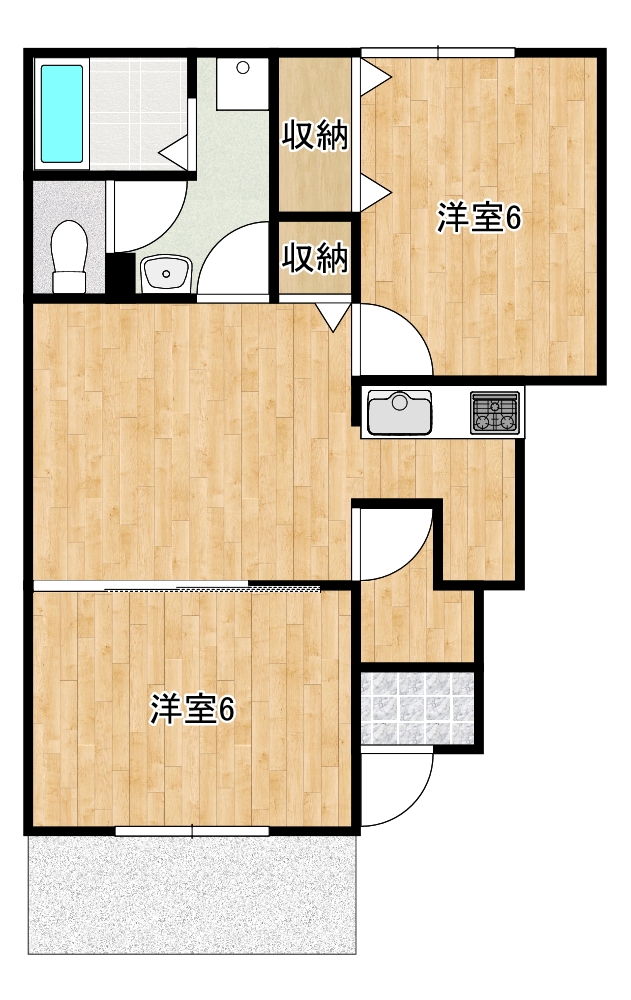 サン・アムールN間取・配置図